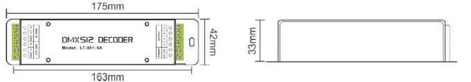 5 ~ decodificador do RGB DMX do CV do controlador do diodo emissor de luz de 24V 15A com o soquete verde do terminal DMX512 0