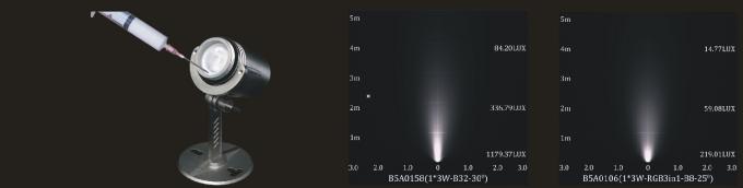 Baixa tensão B5A0158 B5A0106 12 ou 24V única/luzes subaquáticas 3W 3.5W do ponto da associação/lagoa diodo emissor de luz do RGB 3
