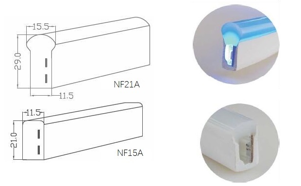 Diodo emissor de luz Flex Rope Light de néon 14.4W/M da cor 5050 de F21A único de IP68 para a decoração exterior do esboço 3