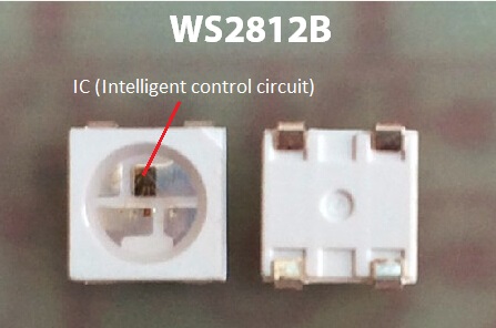 Luzes de tira endereçáveis do diodo emissor de luz de 5VDC WS2812B Digitas 30 diodos emissores de luz/m e 30 pixéis/m