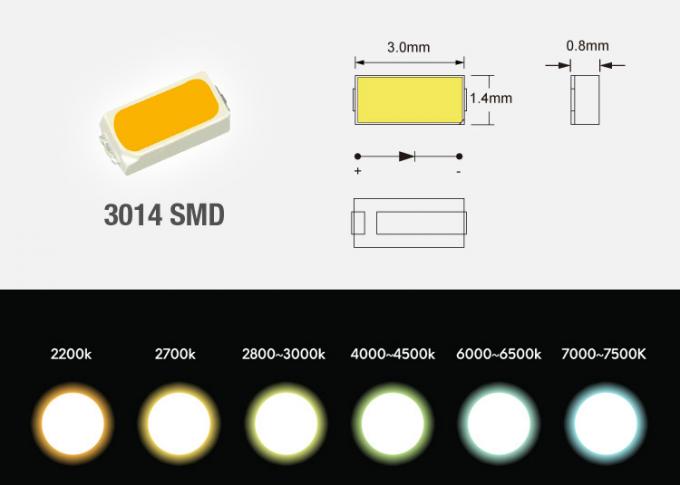 Diodo emissor de luz flexível emitindo-se lateral das luzes de tira 24VDC do diodo emissor de luz SMD3014 60/medidor de IP20 não impermeável 1