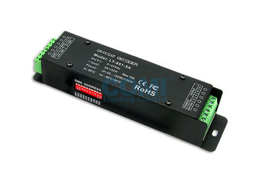 5 ~ decodificador do RGB DMX do CV do controlador do diodo emissor de luz de 24V 15A com o soquete verde do terminal DMX512