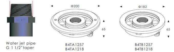 B4TB1257 B4TB1218 12 * luzes centrais da fonte da associação do diodo emissor de luz de 2W Ejective com diâmetro 182mm Front Cover IP68 do diâmetro impermeável 1
