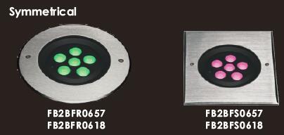 Quadrado SUS316 Front Cover de aço inoxidável de FC2BFR0657 FC2BFS0657 6 * 2W luz assimétrica do diodo emissor de luz Inground com 173 * o 173mm 1