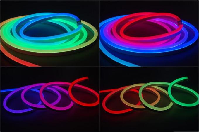Luzes de néon da corda do diodo emissor de luz de DMX512 Digitas, resistente UV de néon dobrável do diodo emissor de luz Flex Light 3