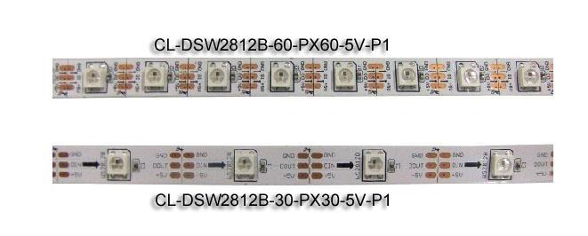 Luzes de tira endereçáveis do diodo emissor de luz de 5VDC WS2812B Digitas 30 diodos emissores de luz/m e 30 pixéis/m