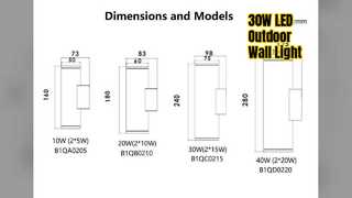 Iluminação arquitetônica externa de luz de parede LED 30W