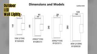 Luzes de parede LED para exteriores IP65 Dual Up Down